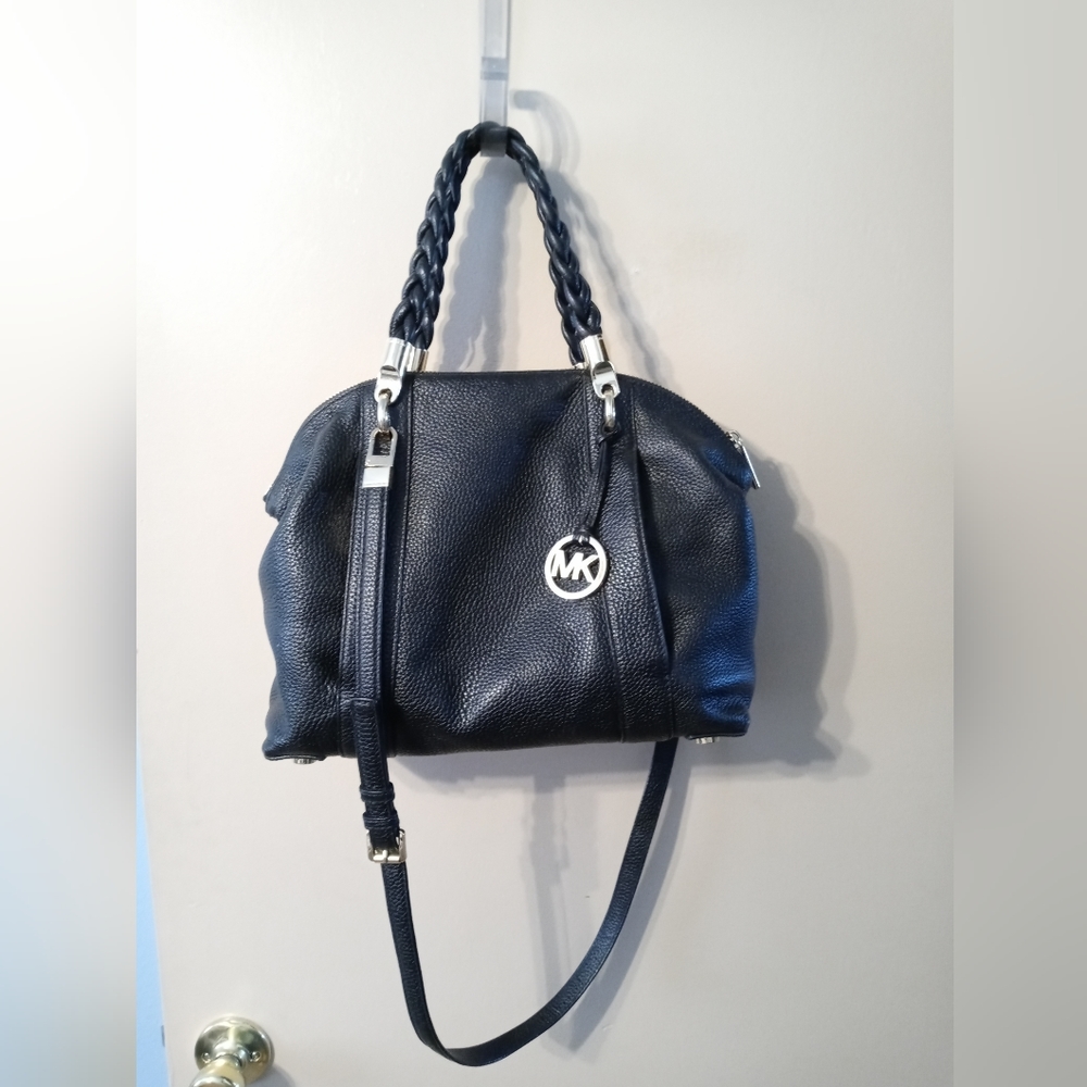 Michael Kors Black Naomi Bowling Satchel/Crossbody